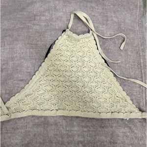 • beige halter top